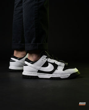 NK Leather Panelled Low Court Trainer Mixed 2 White Black