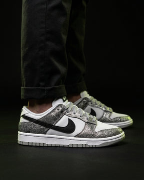 NK Leather Panelled Low Court Trainer White White Black Silver