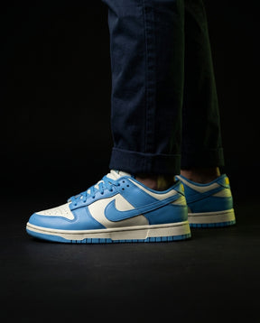 NK Leather Panelled Low Court Trainer Blue White Blue