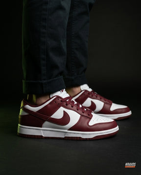NK Leather Panelled Low Court Trainer Mixed 1 White Burgundy