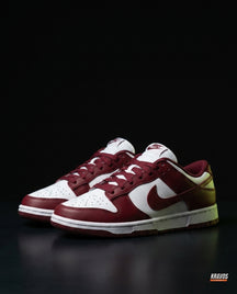 NK Leather Panelled Low Court Trainer Mixed 1 White Burgundy