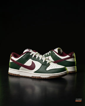 NK Leather Panelled Low Court Trainer Mixed 2 White Green Burgundy