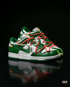 NK Leather Panelled Low Court Trainer Mixed 3 White Green Orange
