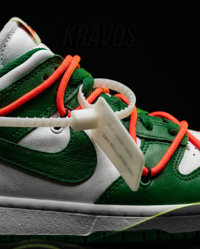 NK Leather Panelled Low Court Trainer Mixed 3 White Green Orange