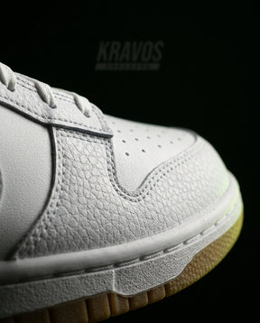 NK Leather Panelled Low Court Trainer White White Gum