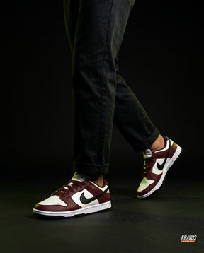 NK Leather Panelled Low Court Trainer Mixed 1 White Maroon Black