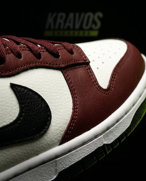 NK Leather Panelled Low Court Trainer Mixed 1 White Maroon Black