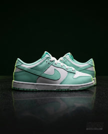 NK Leather Panelled Low Court Trainer White White Mint