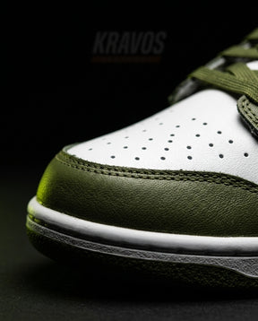 NK Leather Panelled Low Court Trainer Mixed 2 White Olive