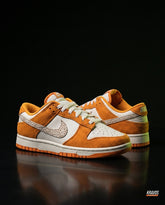 NK Leather Panelled Low Court Trainer Mixed 1 White Orange