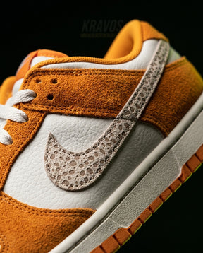 NK Leather Panelled Low Court Trainer Mixed 1 White Orange