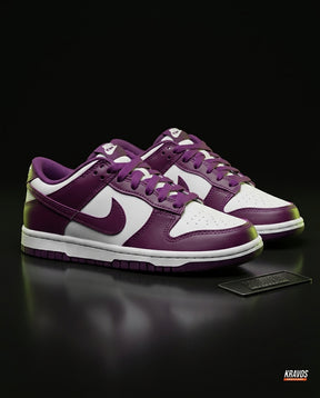 NK Leather Panelled Low Court Trainer Mixed 4 White Purple