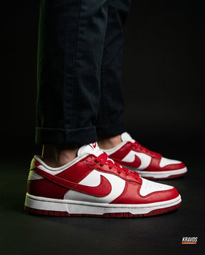 NK Leather Panelled Low Court Trainer Mixed 3 White Red