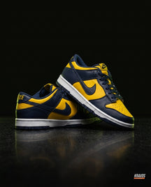 NK Leather Panelled Low Court Trainer Mixed 3 Yellow Navy White