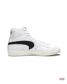 NK Leather Panelled Mid Trainer White Black #whiteblack