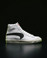 NK Leather Panelled Mid Trainer White Black