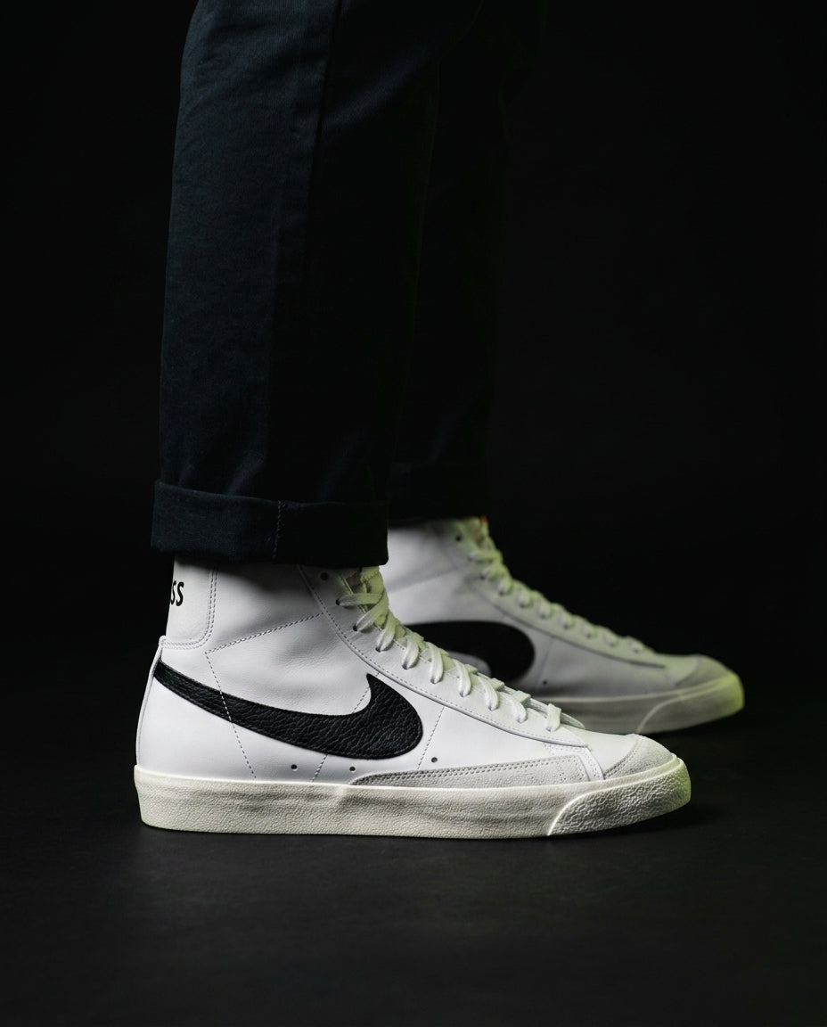 NK Leather Panelled Mid Trainer
