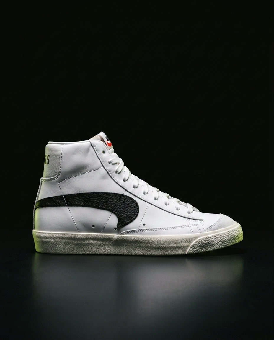 NK Leather Panelled Mid Trainer
