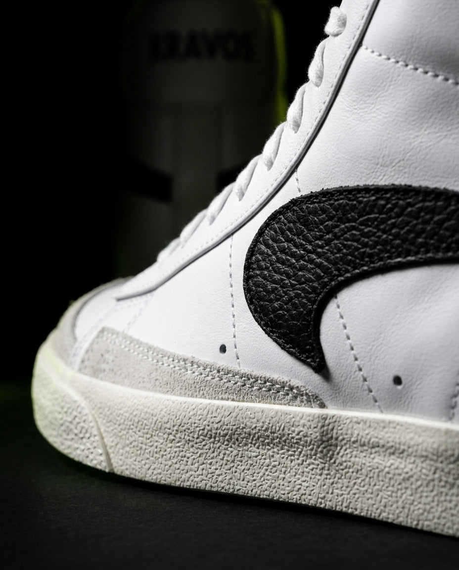 NK Leather Panelled Mid Trainer