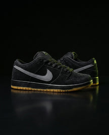 NK Leather Panelled Skate Trainer Black Black Gum