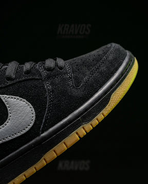 NK Leather Panelled Skate Trainer Black Black Gum
