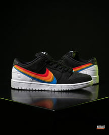NK Leather Panelled Skate Trainer Mixed 1 Black White Multicolor
