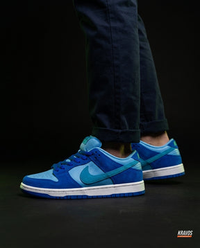 NK Leather Panelled Skate Trainer Mixed 2 Blue Royal
