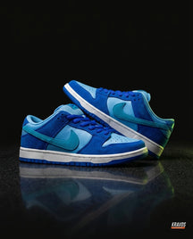 NK Leather Panelled Skate Trainer Mixed 2 Blue Royal