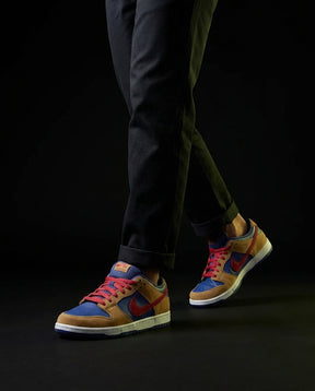 NK Leather Panelled Skate Trainer Mixed 1 Blue Tan Red