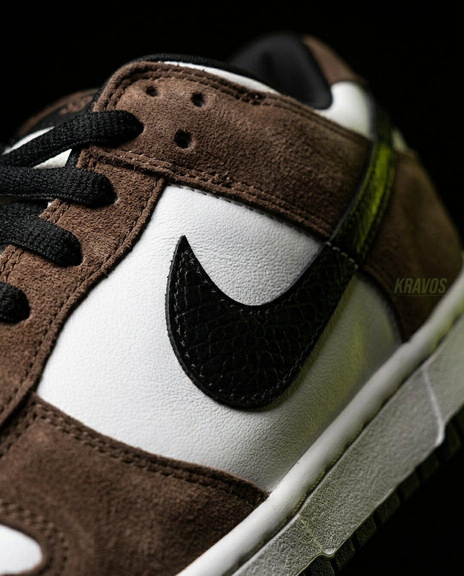 NK Leather Panelled Skate Trainer Mixed 2 Brown White Black