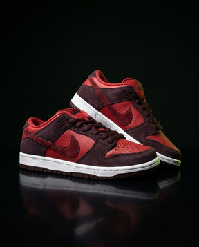 NK Leather Panelled Skate Trainer Mixed 2 Burgundy Red