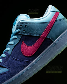 NK Leather Panelled Skate Trainer Mixed 2 Navy Blue Pink