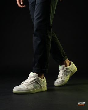 NK Leather Panelled Skate Trainer Mixed 2 Off White Mint