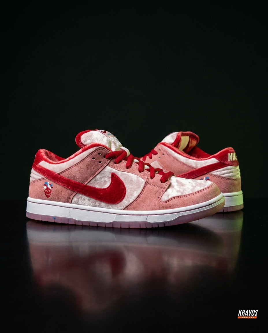 NK Leather Panelled Skate Trainer Mixed 1 Pink Red White