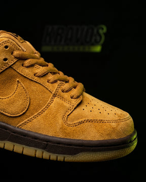 NK Leather Panelled Skate Trainer Mixed 2 Wheat Gum