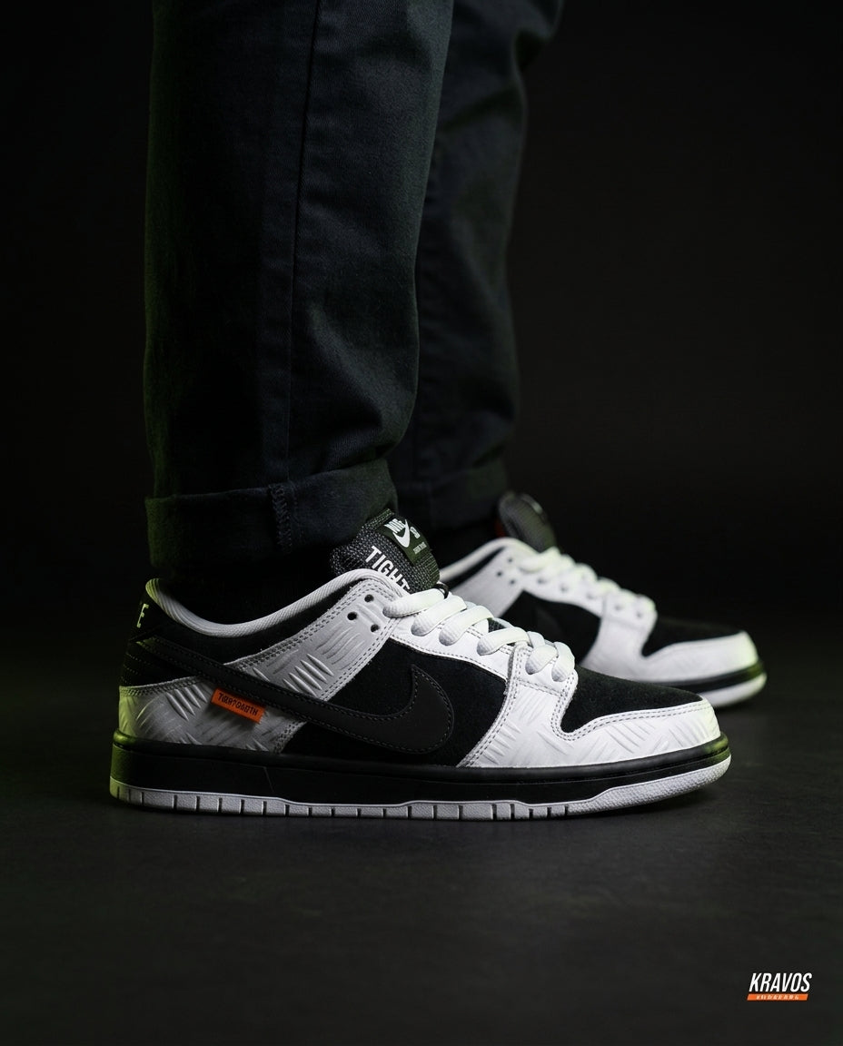 NK Leather Panelled Skate Trainer Mixed 1 White Black