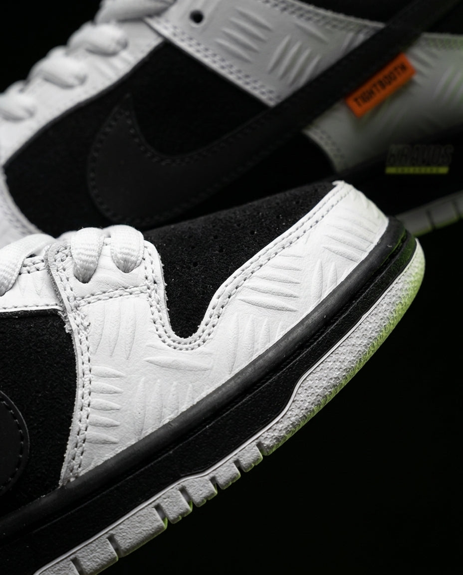NK Leather Panelled Skate Trainer Mixed 1 White Black