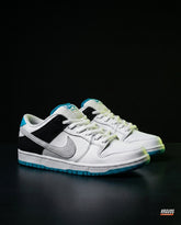 NK Leather Panelled Skate Trainer White White Black Blue