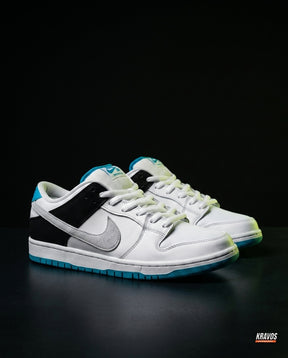 NK Leather Panelled Skate Trainer White White Black Blue