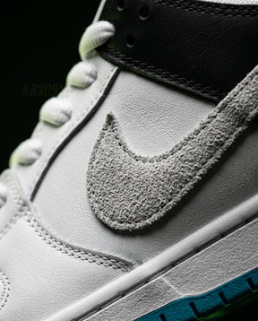 NK Leather Panelled Skate Trainer White White Black Blue