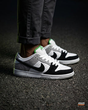 NK Leather Panelled Skate Trainer Mixed 1 White Black Grey