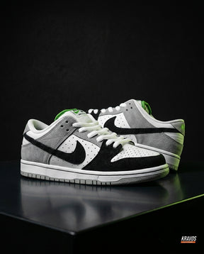 NK Leather Panelled Skate Trainer Mixed 1 White Black Grey