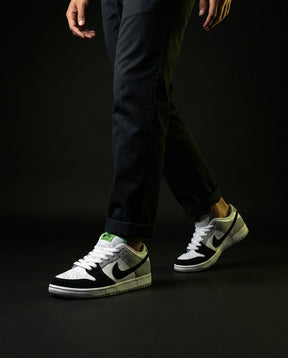 NK Leather Panelled Skate Trainer Mixed 1 White Black Grey