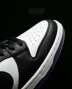 NK Leather Panelled Skate Trainer Mixed 1 White Black Purple
