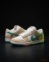 NK Leather Panelled Skate Trainer Mixed 2 White Khaki Green