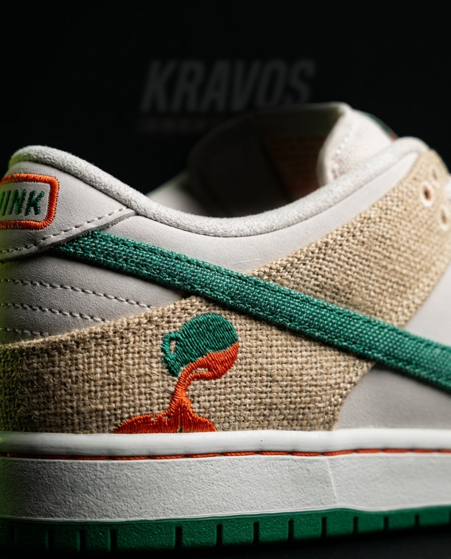 NK Leather Panelled Skate Trainer Mixed 2 White Khaki Green
