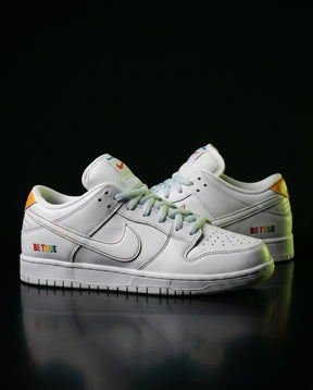 NK Leather Panelled Skate Trainer White White Multicolor