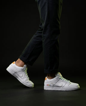 NK Leather Panelled Skate Trainer White White Multicolor
