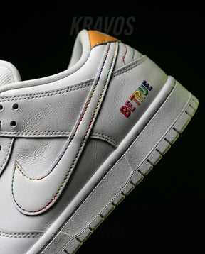 NK Leather Panelled Skate Trainer White White Multicolor