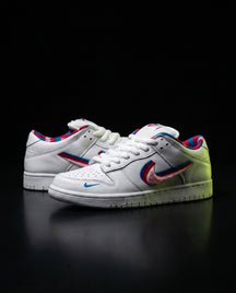 NK Leather Panelled Skate Trainer White White Pink Blue